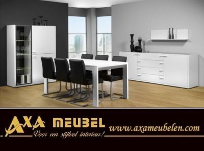 bianco wit kwaliteits woonkamer kasten AXA meubels Rotterdam