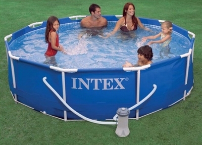 Intex Framepool Rond Zwembad 305 cm - 76 cm diep.