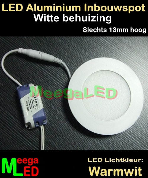 LED inbouwspot spot panel light 3W - Warmwit 2800K
