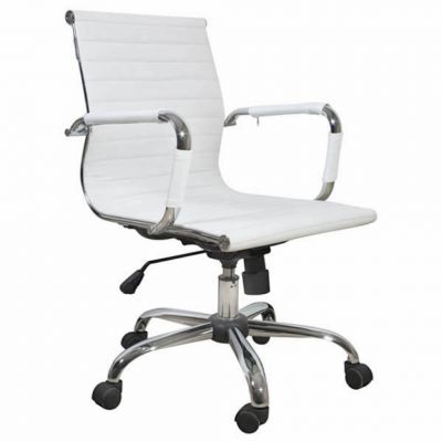 Eames style Design Bureaustoel - Leer - kantoor, wit en zwart Prachtige Eames style bureau stoel