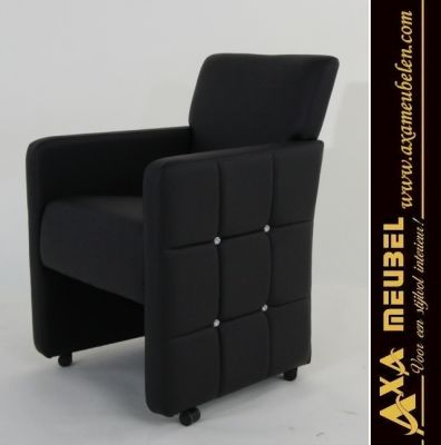 Luxe arm stoelen met swarovski steen AXA Meubelen Den Haag