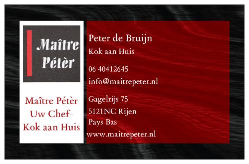 Maitre Peter Uw Chef-Kok aan Huis