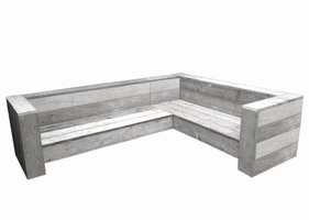 Hoekbank lounge steigerhout 399,99